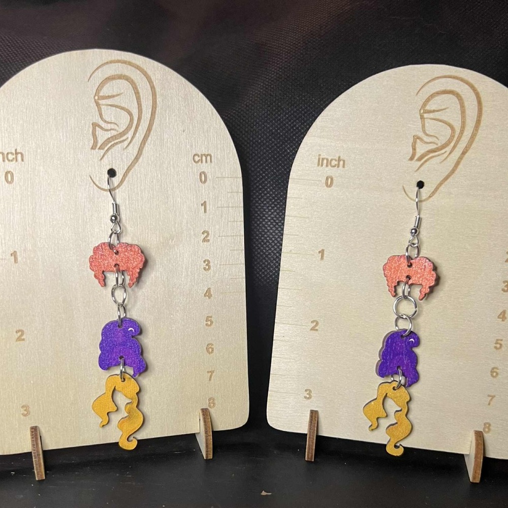 Colorful Hocus Pocus Earrings for Kids